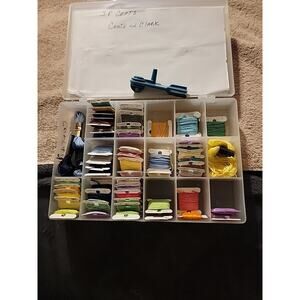 J&P Coats Embroidery Thread Multicolored Lot of Over 50 Skeins lot as shown‎